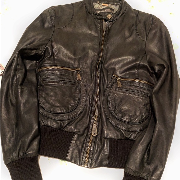ARITZIA DOMA leather zip up jacket - Picture 1 of 8